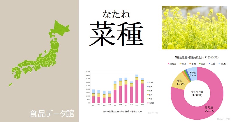 日本の菜種生産量ランキングのアイキャッチ